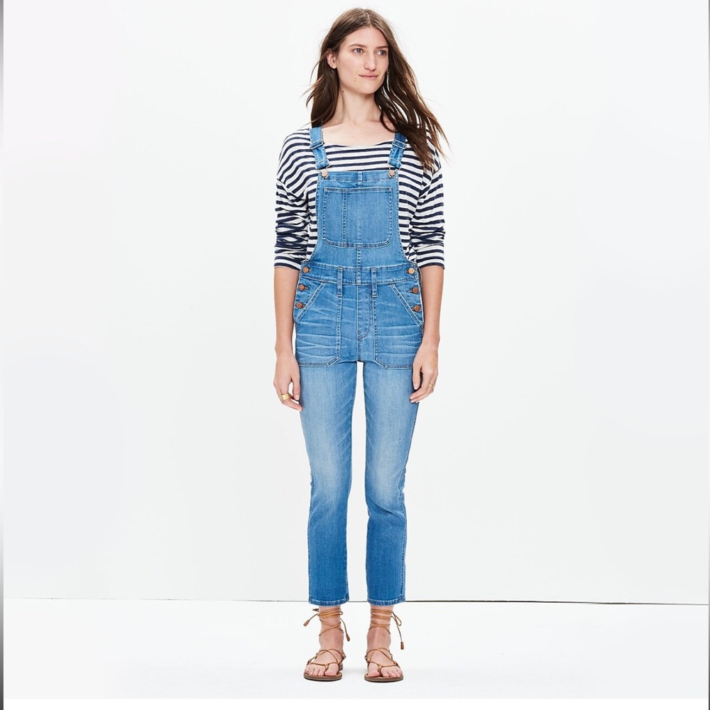 Madewell Denim Overall size XS Skinny Crop Overalls in Hewitt Wash